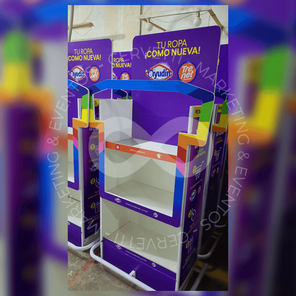 Exhibidor Ayudín Ropa y Trenet Promo BTS